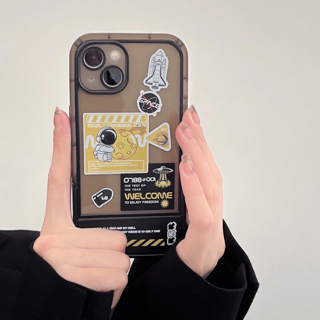 Ốp Điện Thoại Silicon Tpu Mềm Nhám Chống Sốc In Hình Phi Hành Gia Hoạt Hình Cho iphone 13 12 11 pro max x xr xsmax 7/8plus