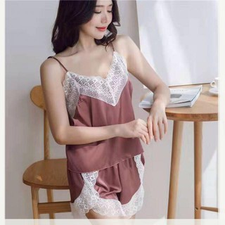 [Siêu Phẩm - Sang Đẹp] Đồ bộ đẹp - Bộ ngủ lụa satin Phối ren