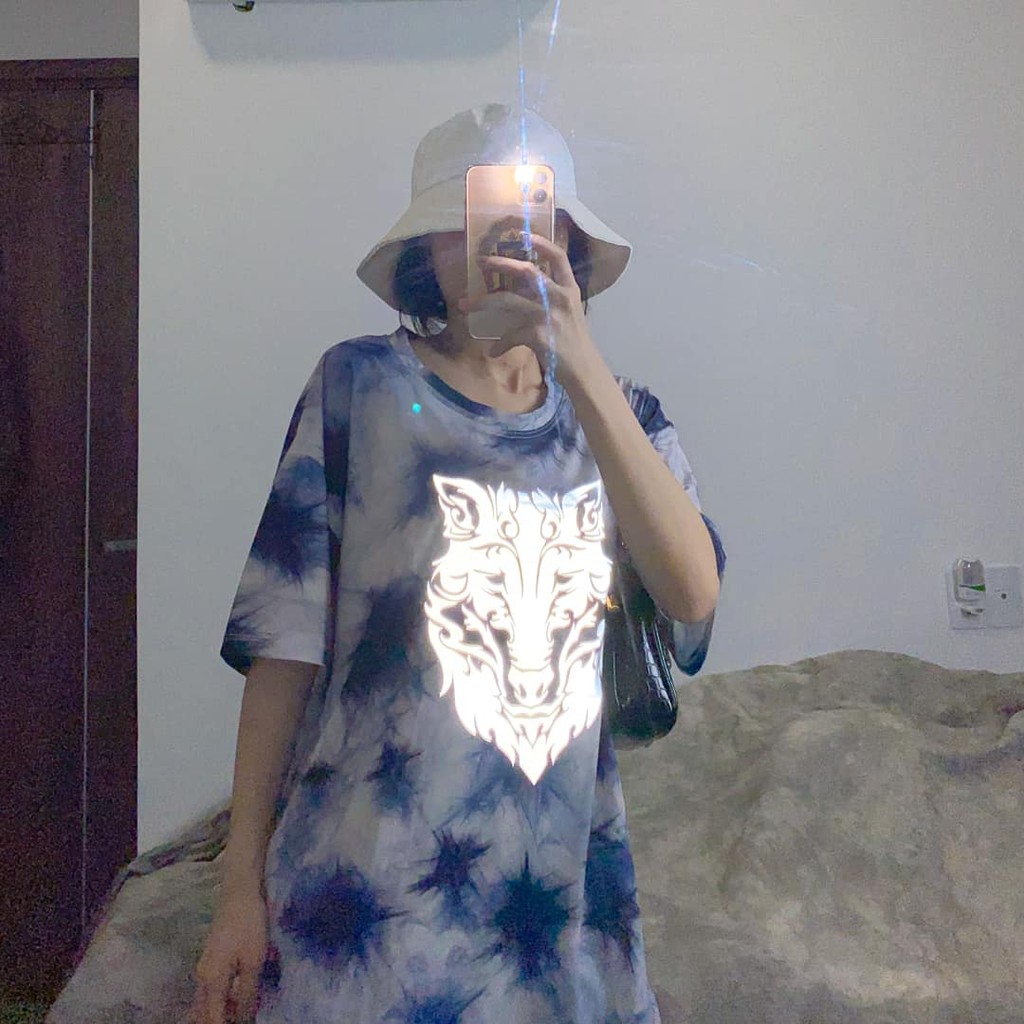 Áo thun tay ngắn phản quang unisex nam nữ, áo phông tay lỡ, không phai màu 65% cotton, free size 40-75kg-yumi47store | BigBuy360 - bigbuy360.vn