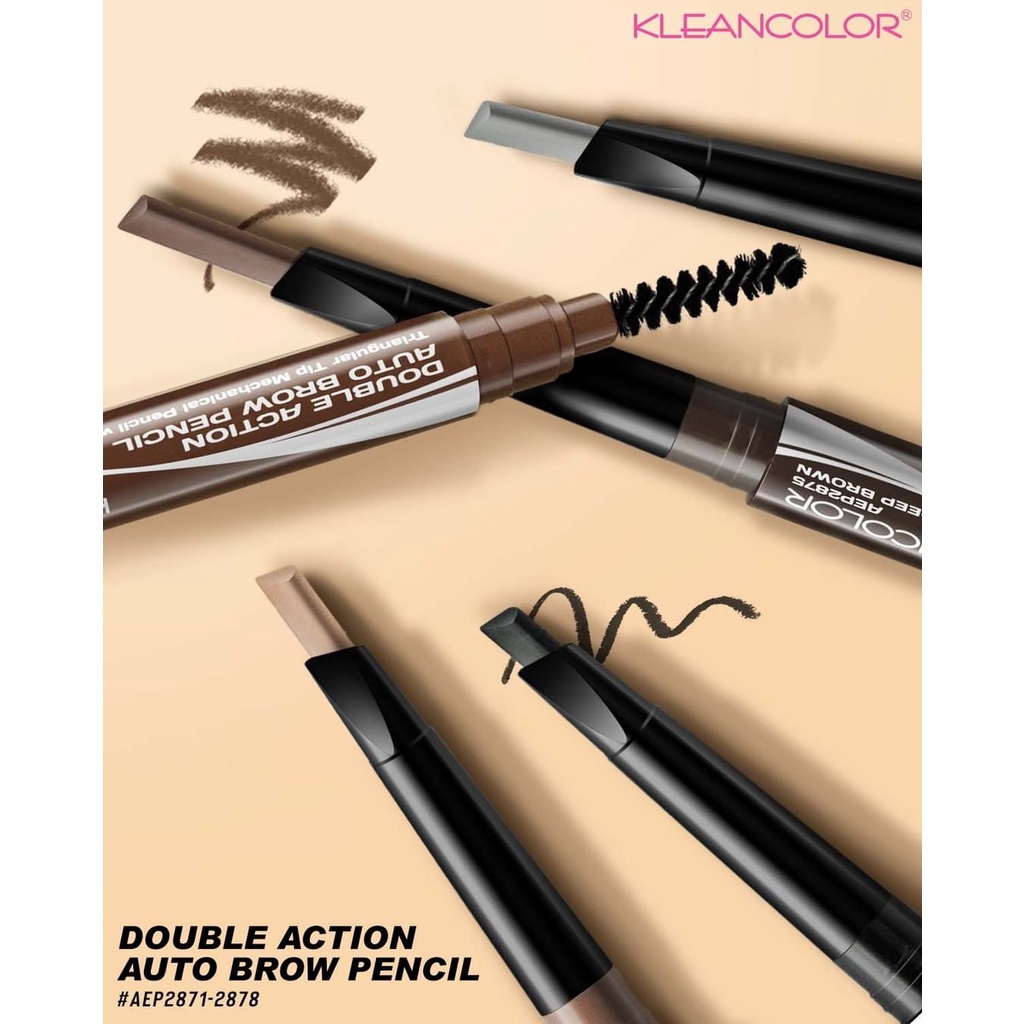 [FREESHIP] Chì Kẻ Mày 2 Đầu Dupe ABH Lâu Trôi Eyebrow Pencil Kleancolor