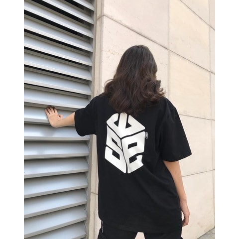 Áo thun SWE LOGO ĐEN TRẮNG basic form rộng tay lỡ unisex nam nữ cặp đôi đẹp ulzzang Hàn Quốc 2020