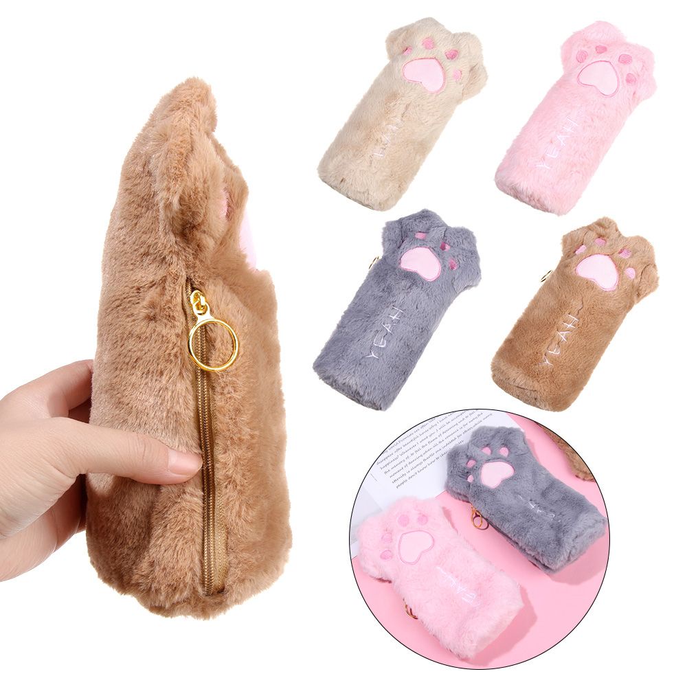 Túi đựng bút hình chân mèo nhồi bông dễ thương
