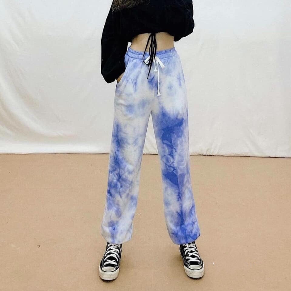 Quần Jogger  Loang Màu Dài Ống Rộng Có Bo SIMPLE Form Rộng Nam Nữ Ulzzang KUN