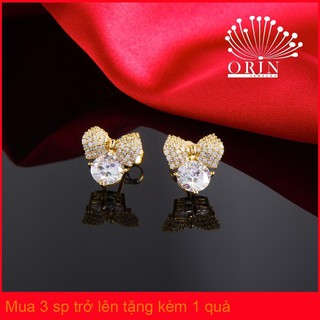 Bông tai xi mạ vàng thiết kế thời trang T177 cao cấp Orin KT892