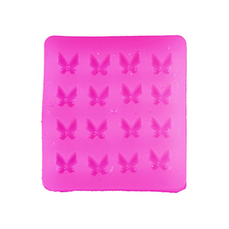 Khuôn Làm Bánh/Sô Cô La Bằng Đất Sét Polymer Hình Bướm Màu Hồng DIY
