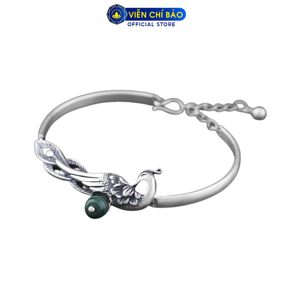 Lắc tay bạc nữ Khổng Tước chất liệu bạc Thái 925 thời trang phụ kiện trang sức nữ Viễn Chí Bảo L000050