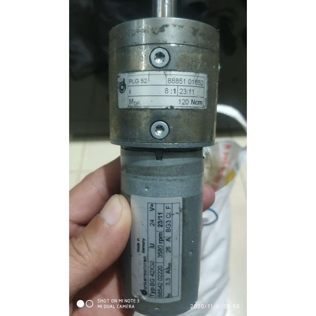 Động cơ điện một chiều không chổi than 24V + hộp số giảm tốc của Đức tháo máy công nghiệp