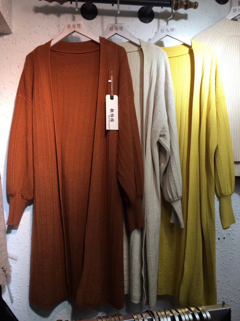 Áo khoác len gân dài tay phồng cao cấp | BigBuy360 - bigbuy360.vn