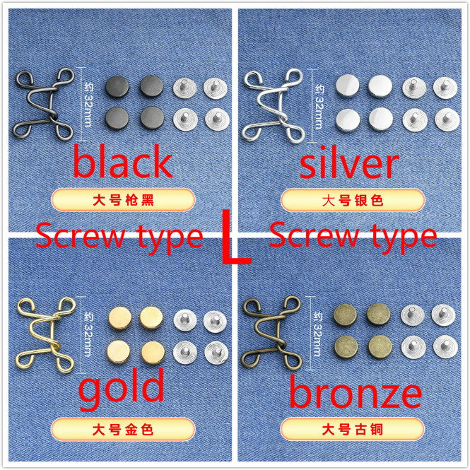 Set khuy thắt lưng có thể tháo rời tiện lợi 27 / 32mm phụ kiện thắt lưng nữ