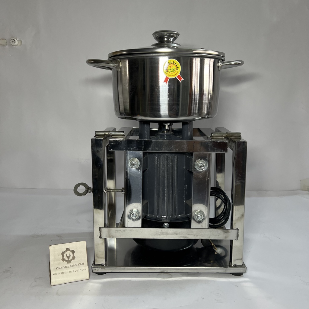 Máy xay thịt công nghiệp 750W làm giò, chả, nồi inox - công suất lớn
