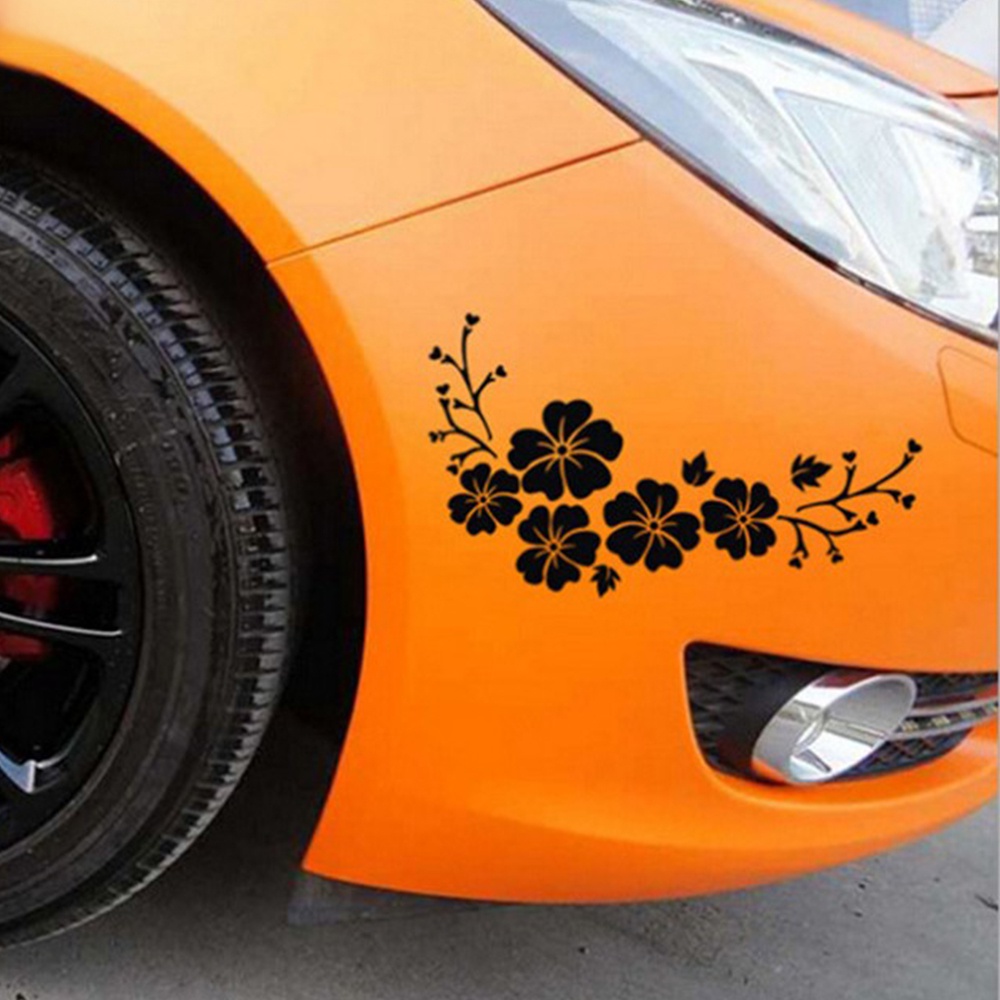 Miếng Dán Đề Can Vinyl Hình Hoa Đào Trang Trí Cửa Sổ Xe Hơi