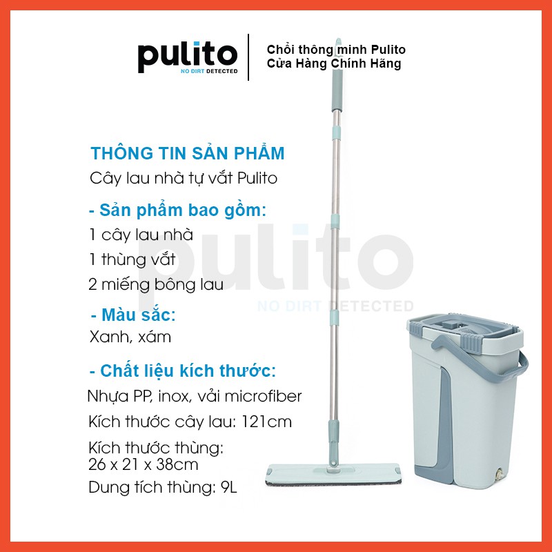 Bộ lau nhà tự vắt  𝐅𝐑𝐄𝐄𝐒𝐇𝐈𝐏  Bộ lau nhà xoay 360, bông chữ nhật, thấm hút cực sạch