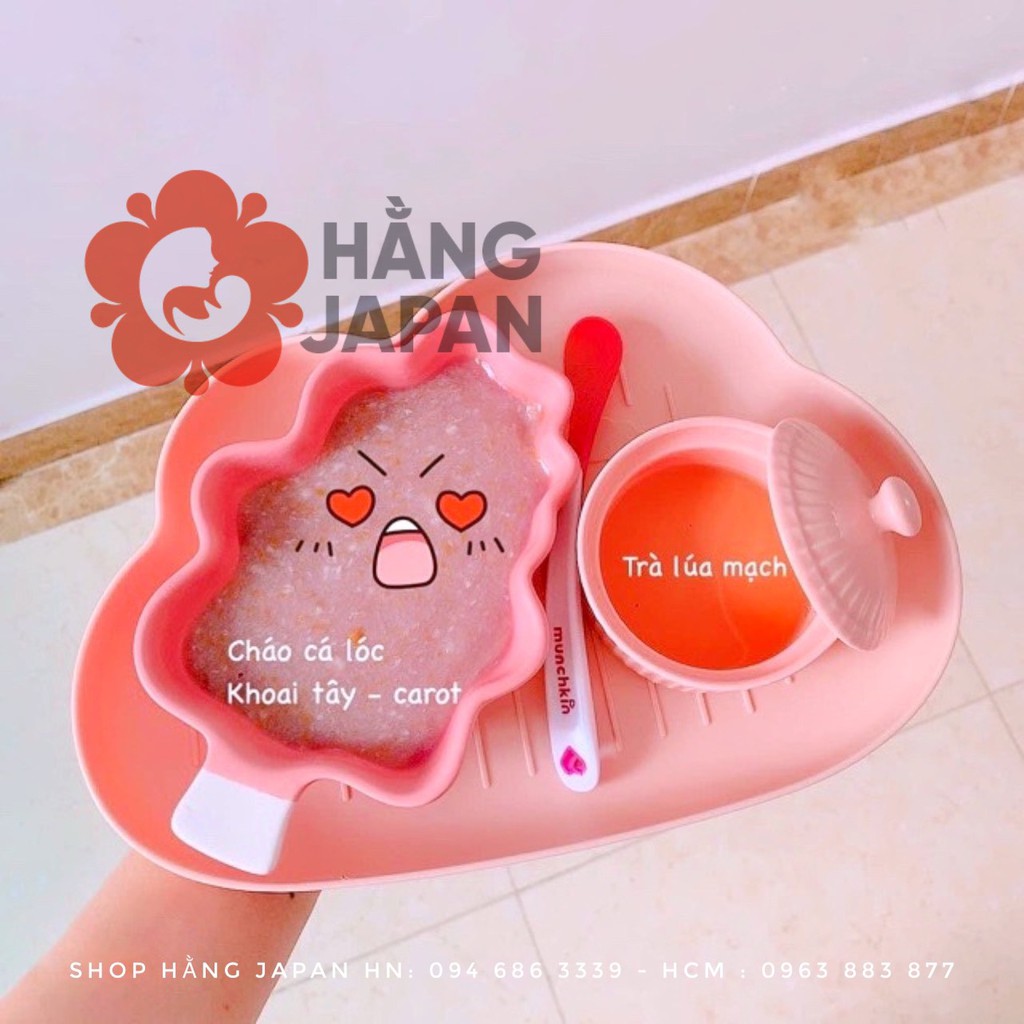 Khay ăn dặm HK2113 hình đám mây ngộ nghĩnh đáng yêu chống rơi vỡ cho bé từ 6M+ trở lên