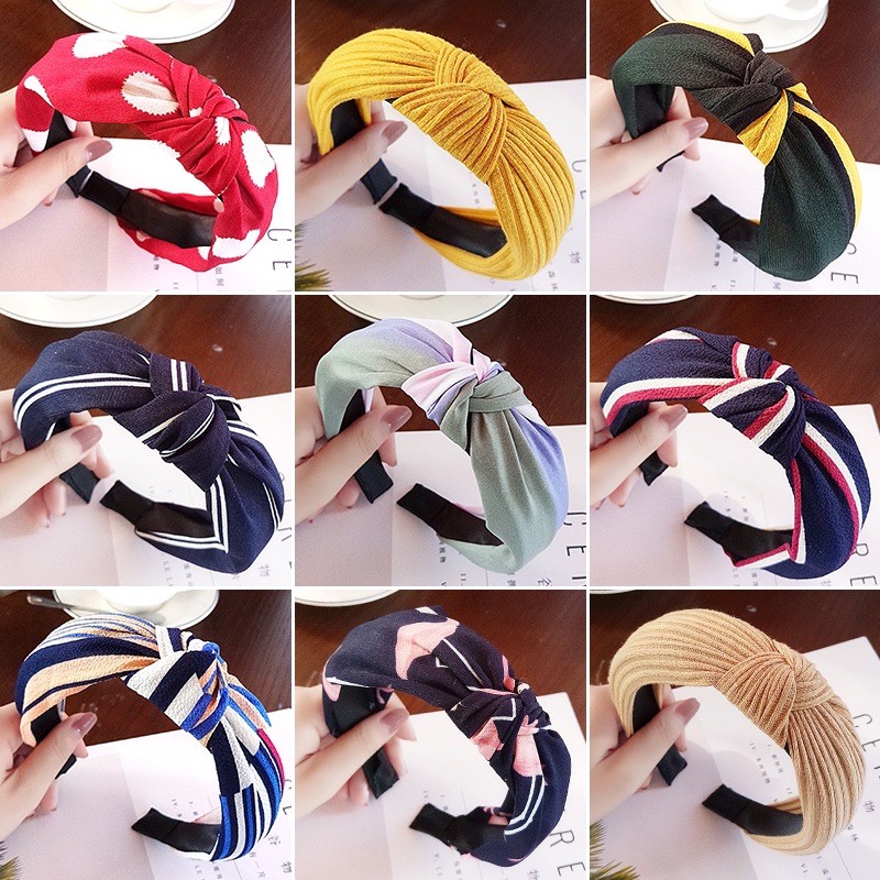 Băng Đô Turban Thắt Nút Hoạ Tiết Vintage Dễ Thương TOPBRA