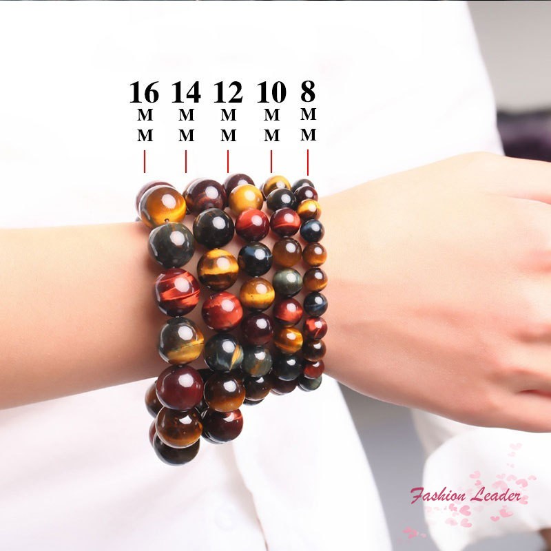 Vòng đeo tay xâu hạt đá mắt hổ đẹp mắt