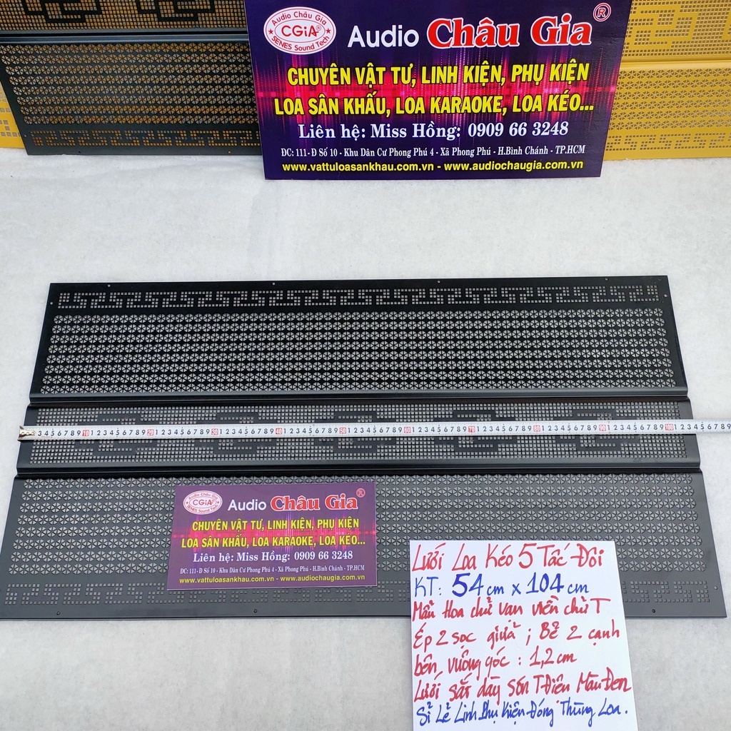Lưới loa kéo 5 tấc đôi 54cm x 104cm 1 tấm Audio Châu Gia