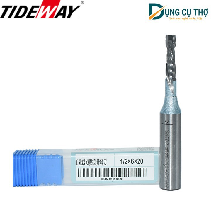 Mũi Cắt CNC Tideway Xoắn dùng cho các sản phẩm cắt sâu không bám gỗ giúp đẩy mũi phay nhẹ nhàng hơn