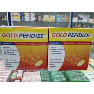 Viên sủi nén Gold Pefidize chống đầy bụng chướng hơi - Hộp 5 vỉ x 4 viên