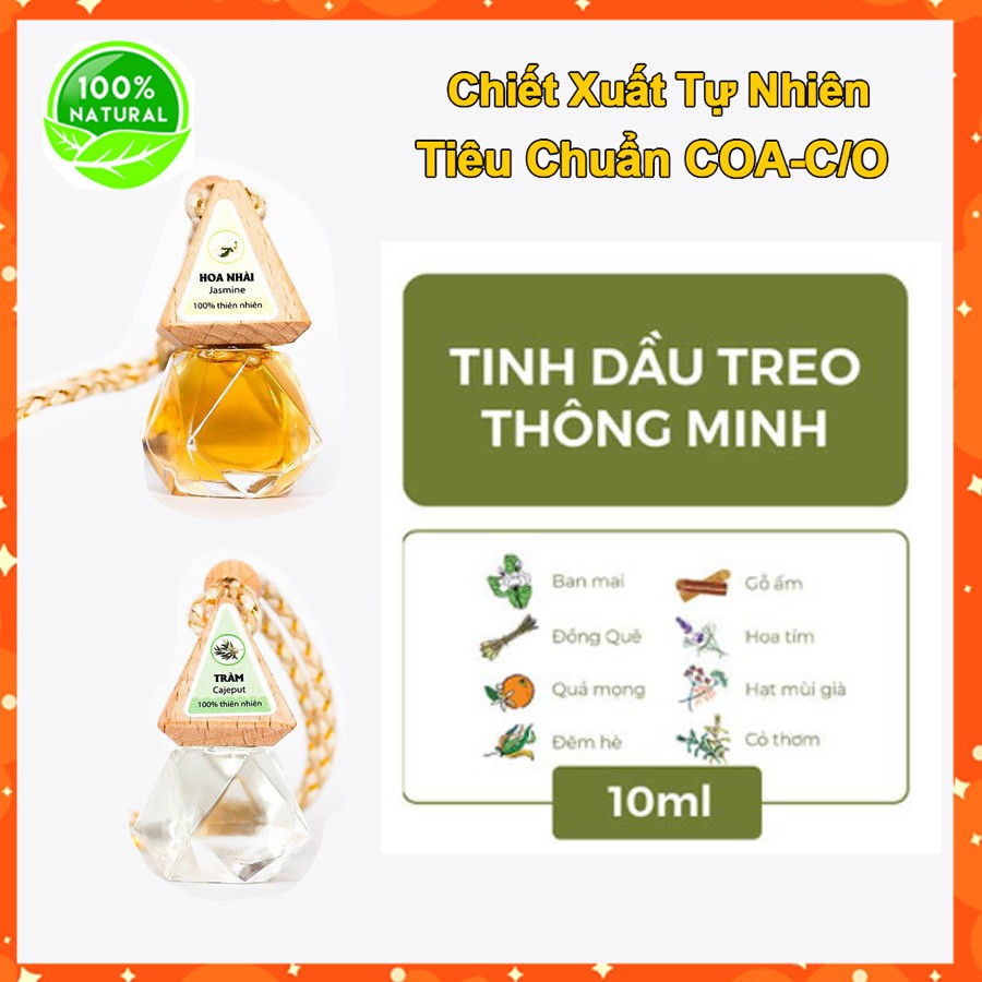 Tinh Dầu Treo Xe Ô Tô Hương Thơm Dâu Tây - Khử Mùi Xả Stress nhiều mùi hương 10ml