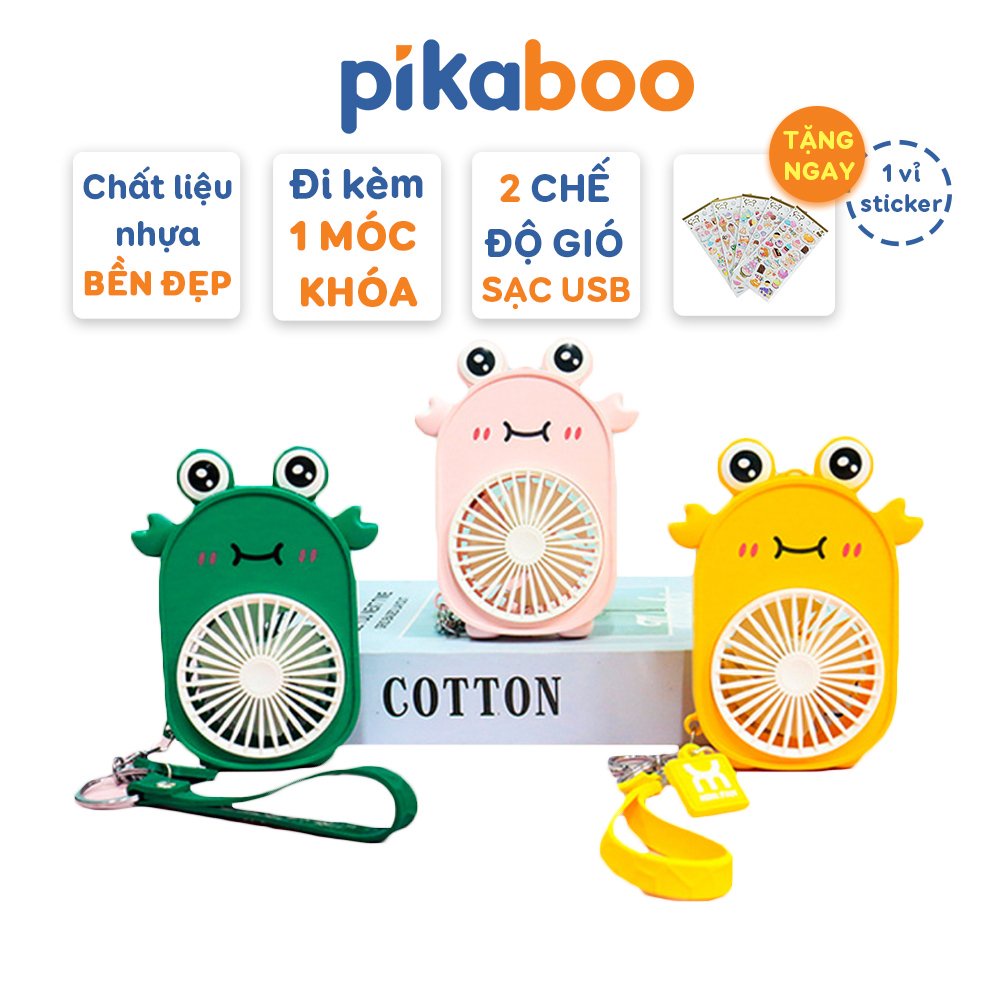 Quạt mini cầm tay Pikaboo cao cấp hình chú cua đáng yêu