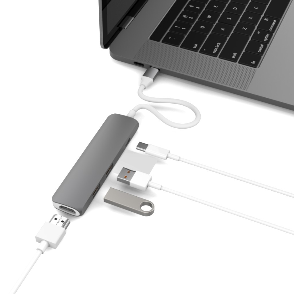 Cổng chuyển HyperDrive 4 in1 HDMI 4K  USB-C Hub  for MacBook, PC & Devices