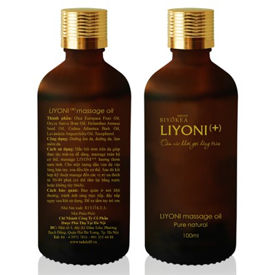 Dầu Bôi Trơn Massage LiYoni+ (Hương Nam Tính) Dung Tích 100ml Gel Bôi Trơn Nam Nữ