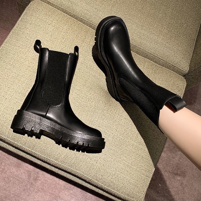 Boot nữ ulzzang không dây cổ vừa siêu cá tính