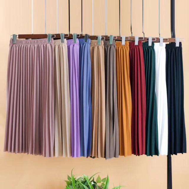 Chân váy xếp ly trơn