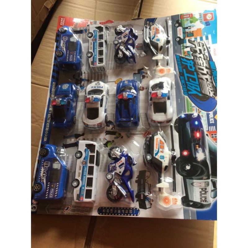 Xe ô tô cảnh sát, máy bay, xe. mô tô