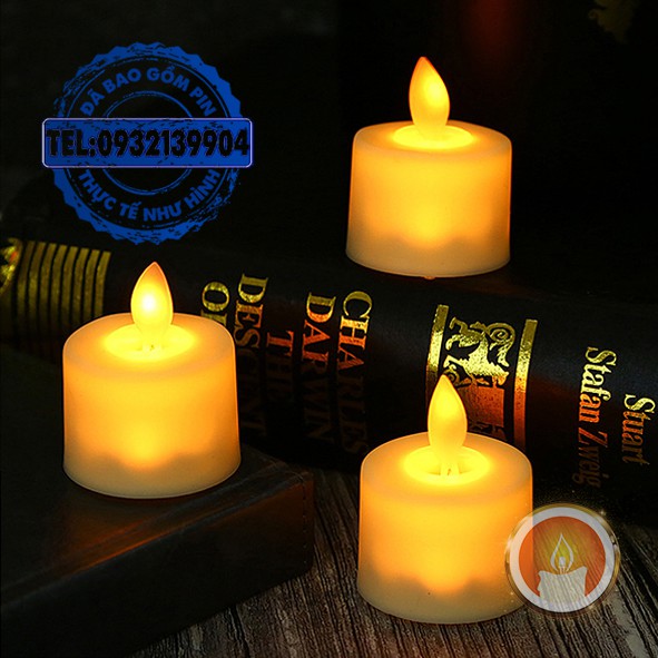 Nến điện tử tealight tim lắc lư [KÈM SẴN PIN]