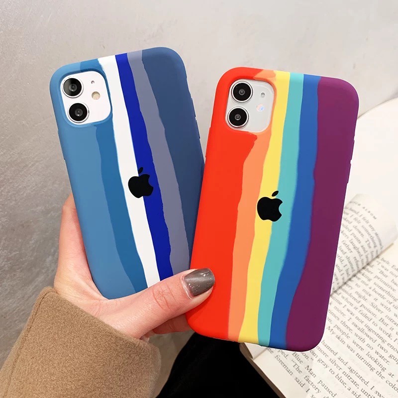 [Ốp iPhone] Ốp chống bẩn Táo Cầu vồng full case 6/6s/7/7plus/8/8plus/x/xr/xsmax/11/11pro/11promax/12/12promax - hcase | BigBuy360 - bigbuy360.vn