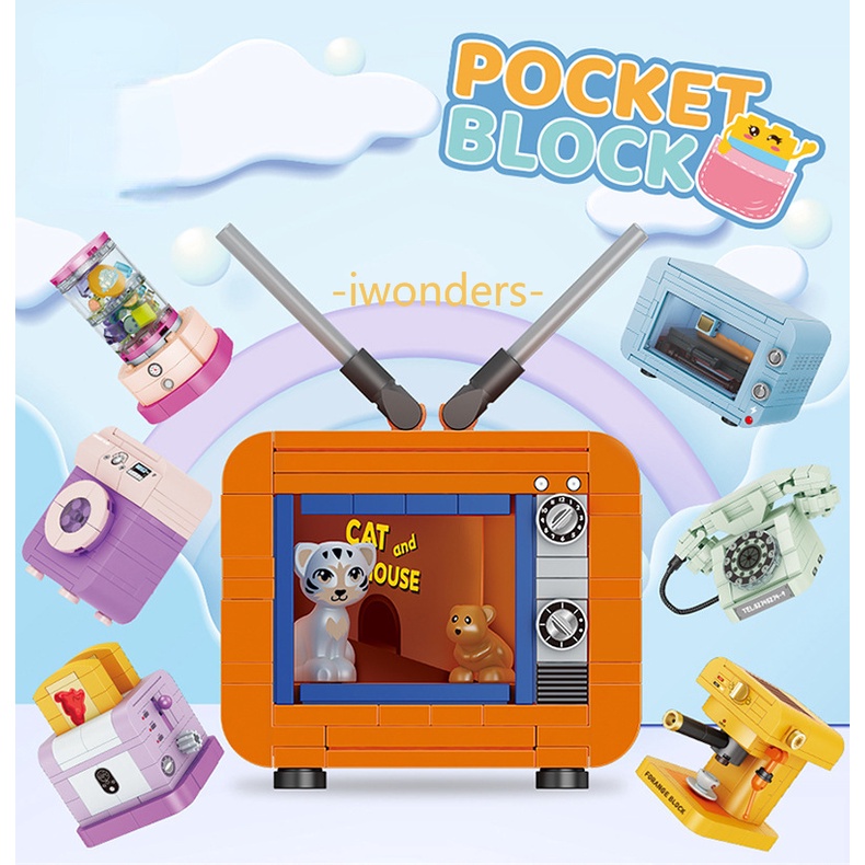 Mô Hình Lắp Ráp Máy Hút Bụi Tv Sáng Tạo Kids education toys