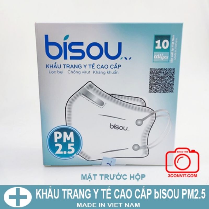 Hộp 10 chiếc khẩu trang y tế chống bụi mịn cao cấp PM2.5