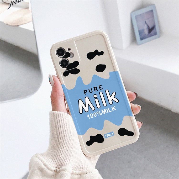 Ốp lưng iphone viền nổi bóng milk 6/6plus/6s/6splus/7/7plus/8/8plus/x/xr/xs/11/12/pro/max/plus/promax-Awifi B5-3