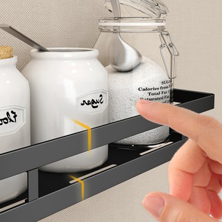 Kệ Đen gắn tường nhà bếp nhà tắm đa năng VANDO, giá kệ để gia vị, giá kệ để đồ phòng tắm