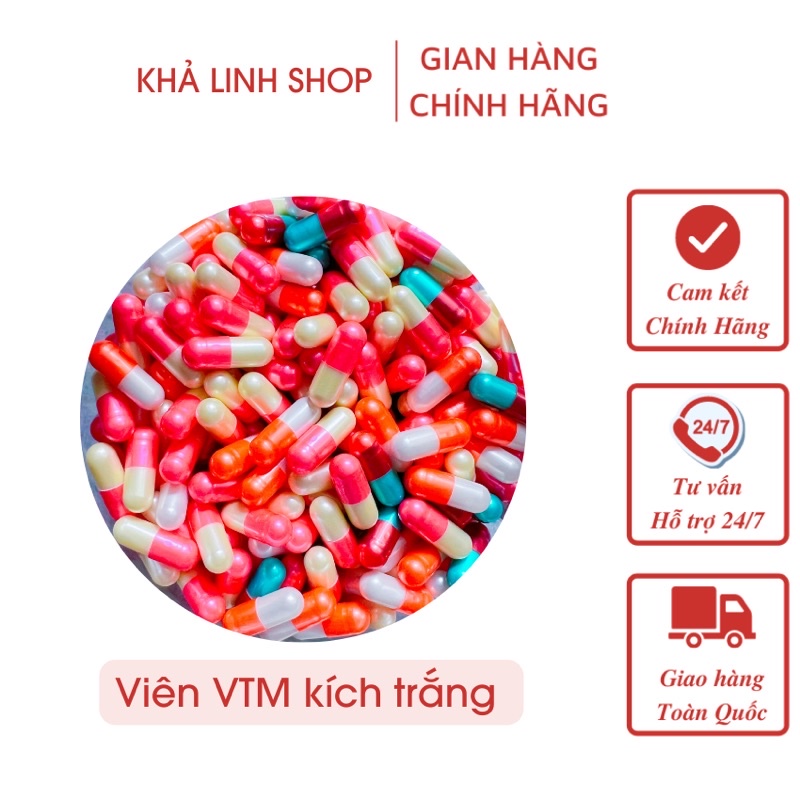Lẻ viên cấy kích trắng dạng nhọng nhiều màu