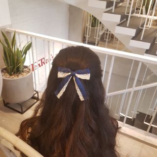 Cột tóc - kẹp tóc phối ren ruy băng