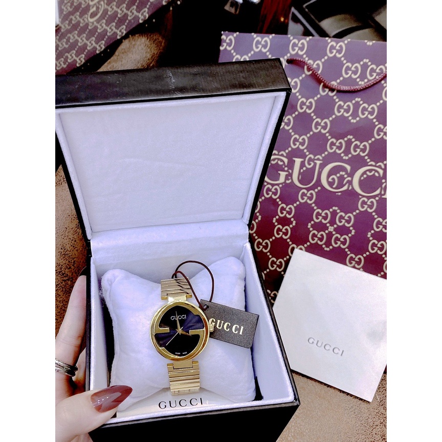 - Đồng hồ nữ cao cấp Guci YA133515-Auth-Luxury diamond watch