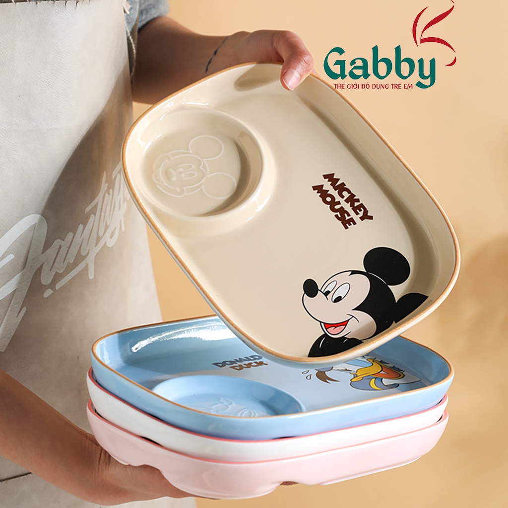 Khay sứ 2 ngăn D.i.s.n.e.y nhiều mẫu siêu đáng yêu cho bé