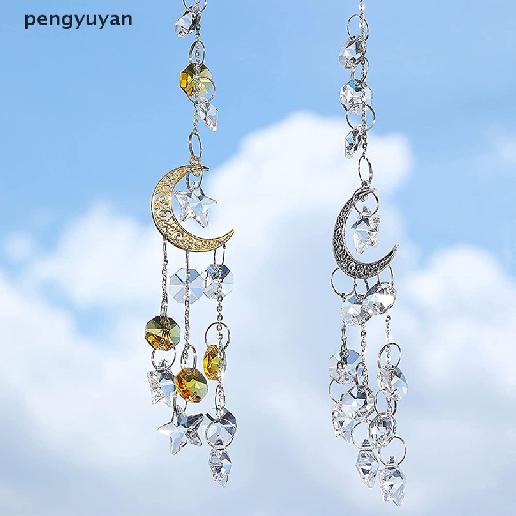 Chuông Gió Pha Lê Dạng Lưới Bắt Giấc Mơ Trang Trí Cửa Sổ Xe Hơi / Sân Vườn Ngoài Trời