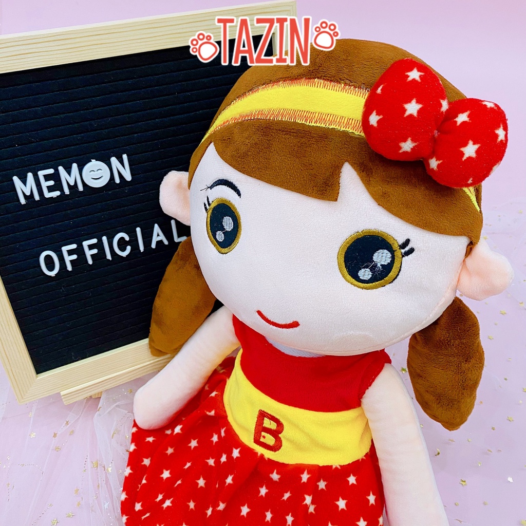 Búp bê bông váy chữ cho bé, búp bê nhồi bông cute đáng yêu cho trẻ cao cấp Tazin