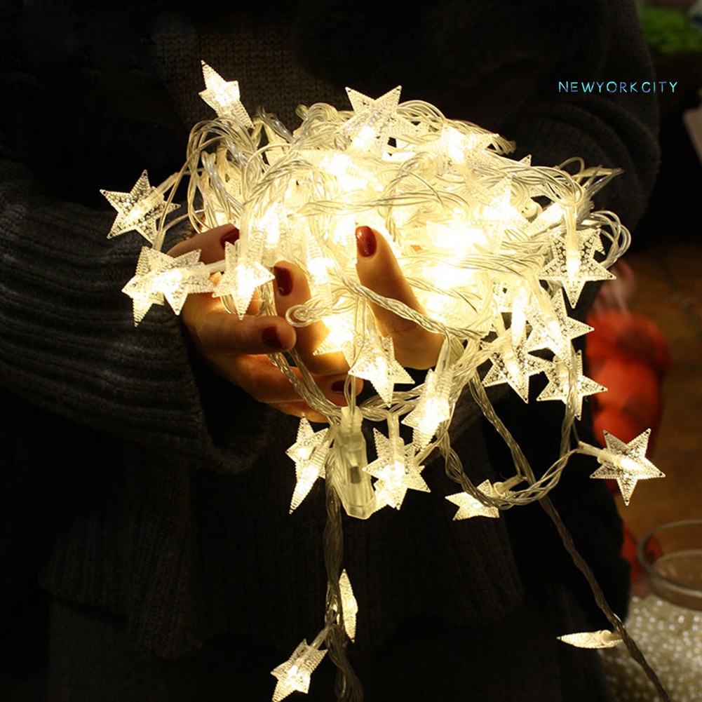 Dây Đèn LED 20 Bóng Dài 3m Hình Ngôi Sao Trang Trí Giáng Sinh