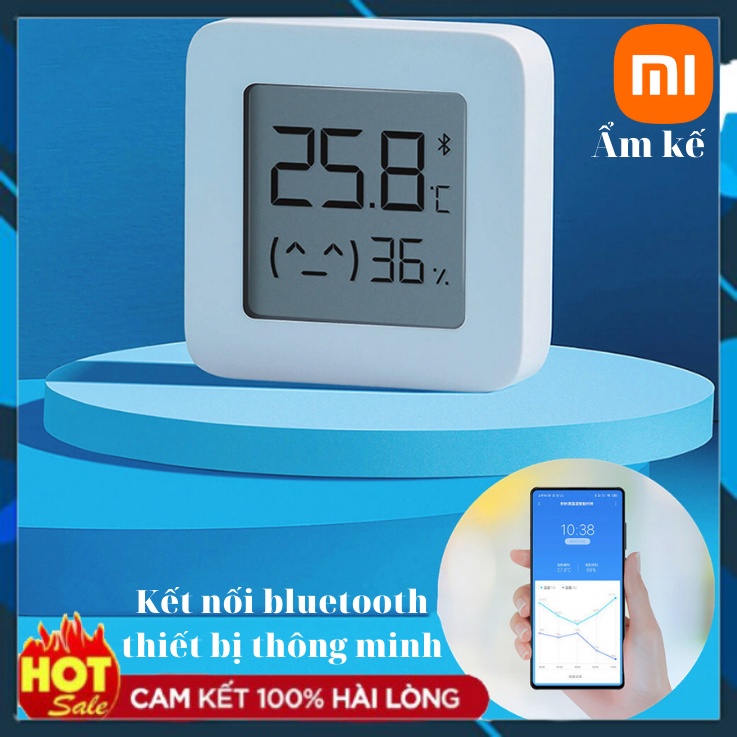 Nhiệt Ẩm Kế Điện Tử Xiaomi Mijia Đo Nhiệt Độ Và Độ Ẩm Phòng Kết Nối Bluetooth Hàng Chính Hãng