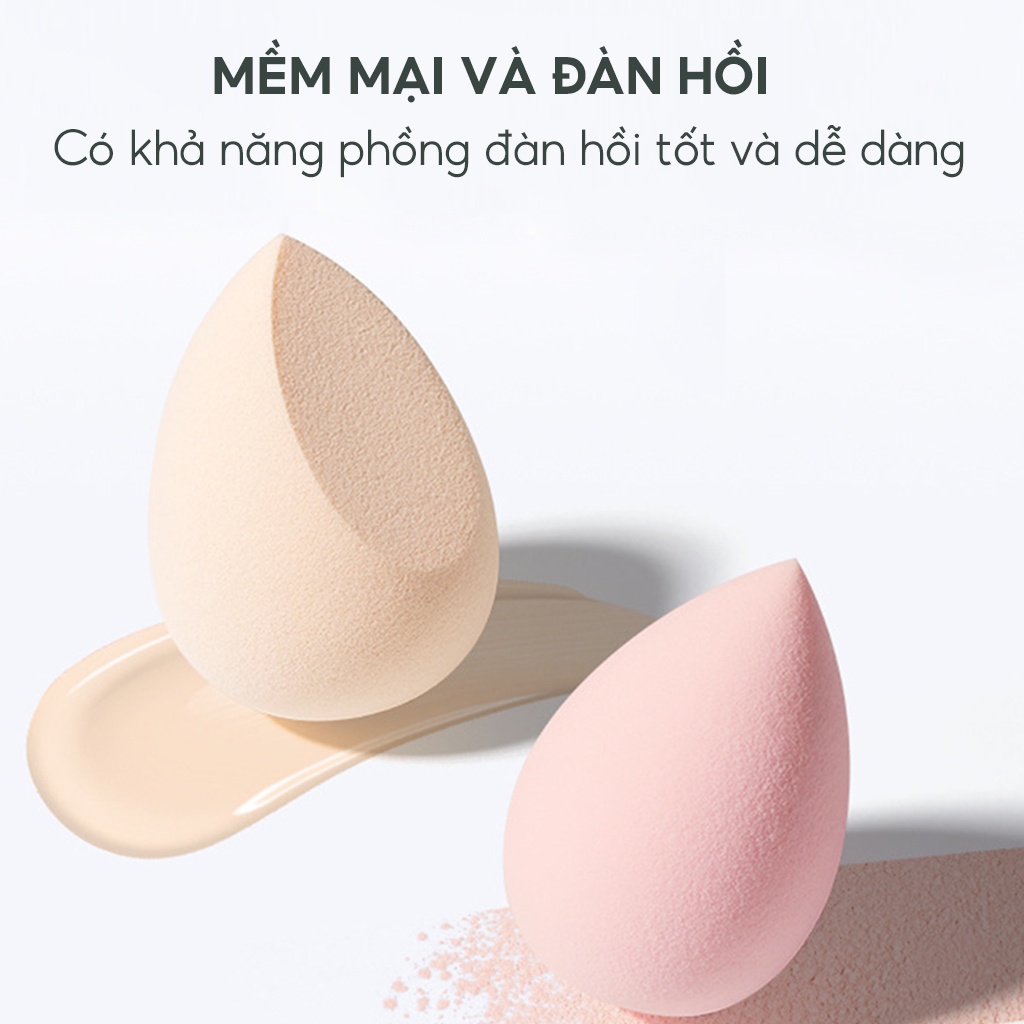 Mút tán kem trang điểm đánh nền hình giọt nước thoáng khí mạnh mẽ ôm mọi ngóc ngách – Beauty at home