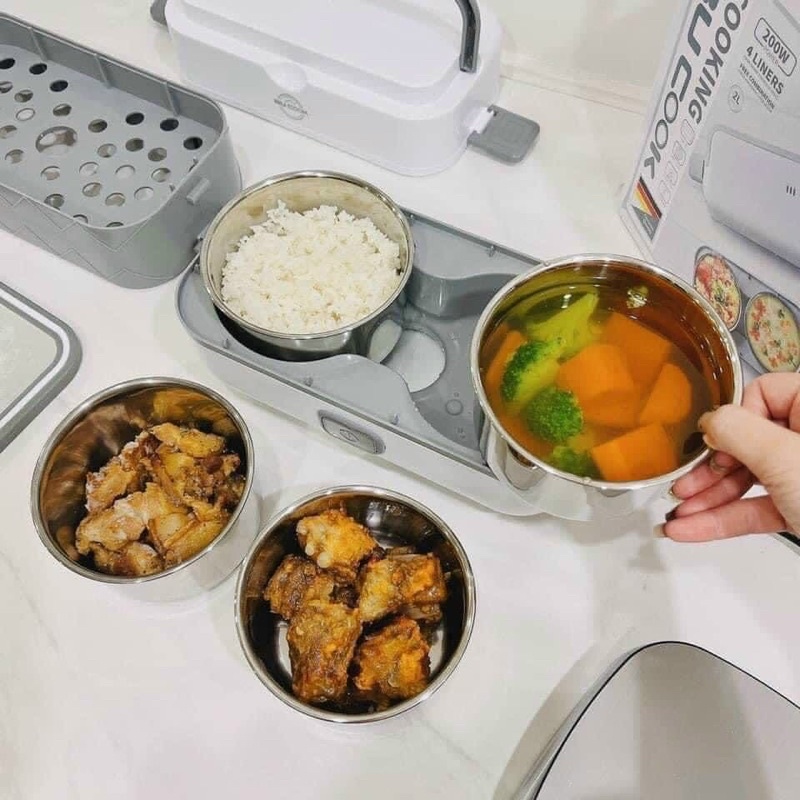 Hộp Cơm Điện 2 Tầng Văn Phòng Tiện Lợi COOKING LUNCHBOX