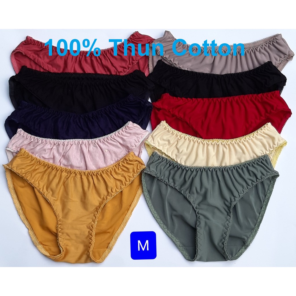 Bộ 10 quần lót nữ 45 đến 65 ký Vòng Eo tối đa 90cm ( Giá Rẻ) 100% Cotton