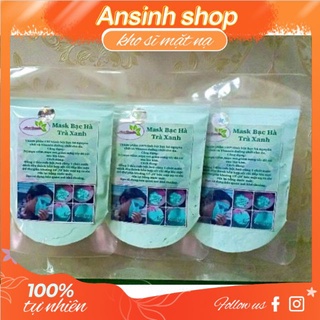 100g mặt nạ Dẻo bạc hà handmade giảm mụn /kiềm dầu