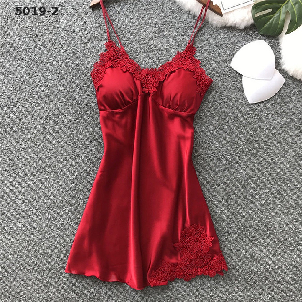 Đầm Ngủ Lụa Phối Ren Gợi Cảm Cho Nữ