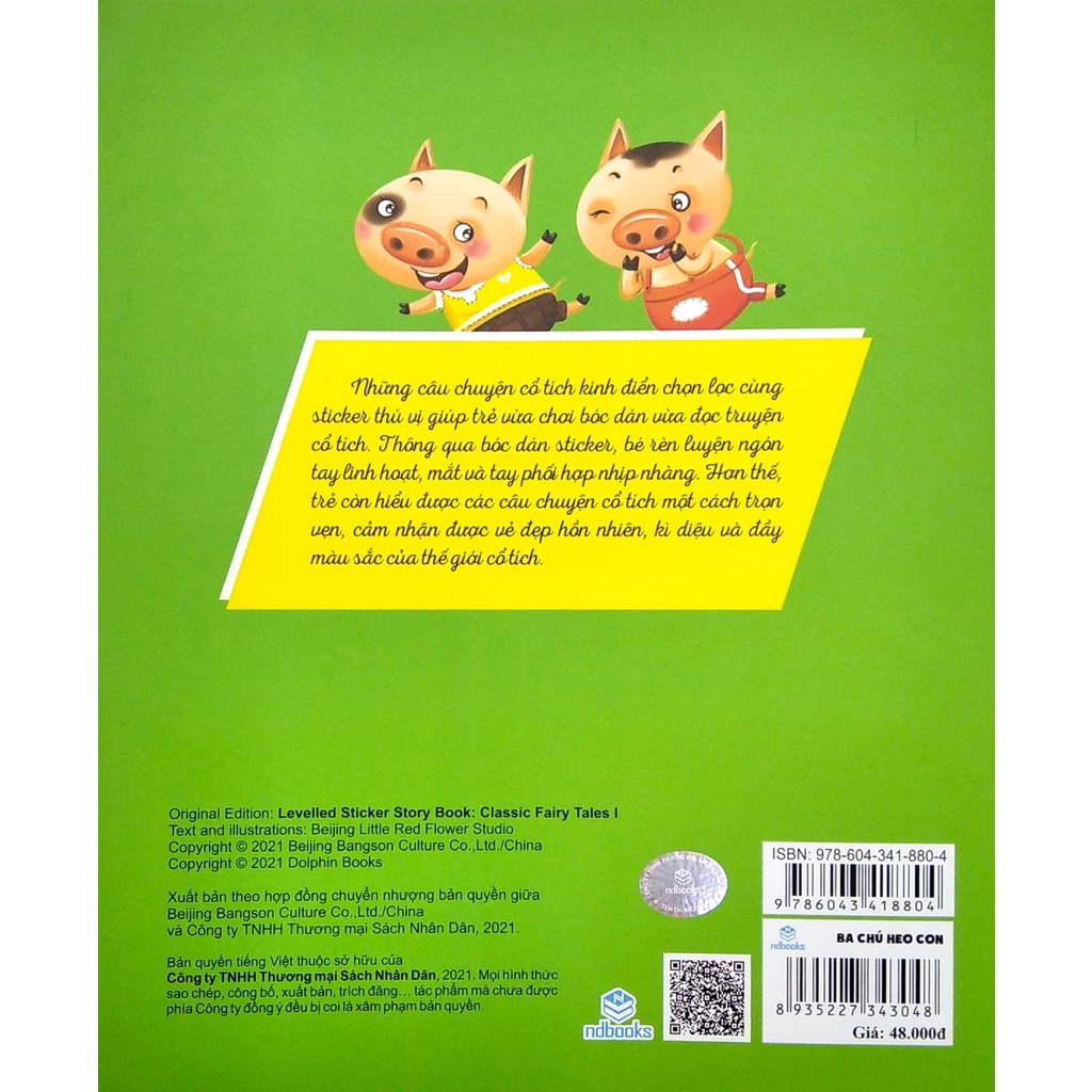 Sách Truyện Cổ Tích Kinh Điển - Ba Chú Heo Con