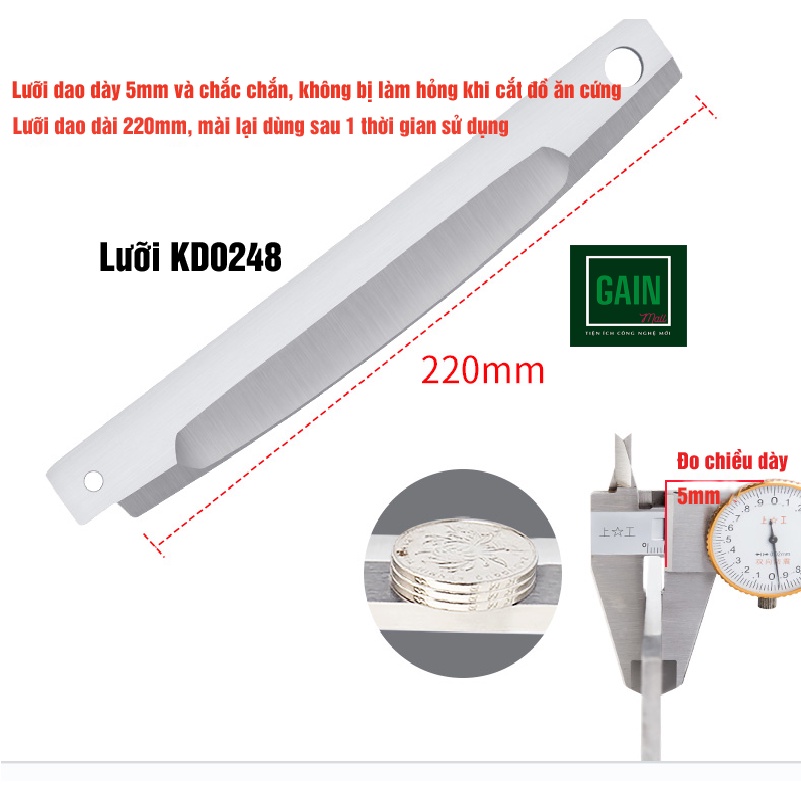 Lưỡi dao thay thế cho dao thái thịt hãng Kitchendao các mã KD0142, KD0270, KD0248, KD0288